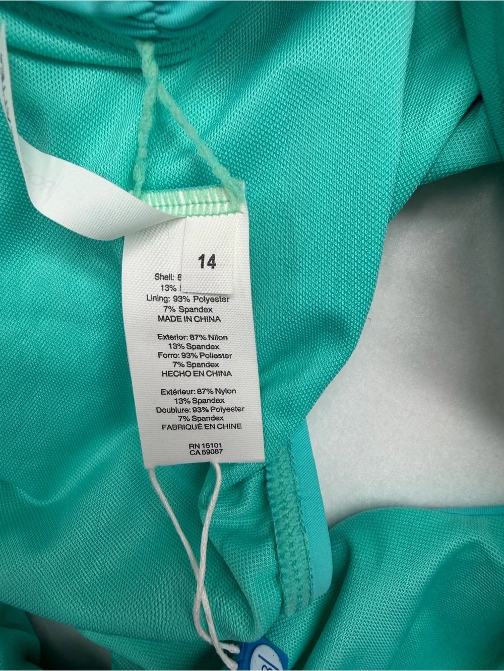 Bleu Rod Beattie Turquoise Bikini Bottoms Size 14